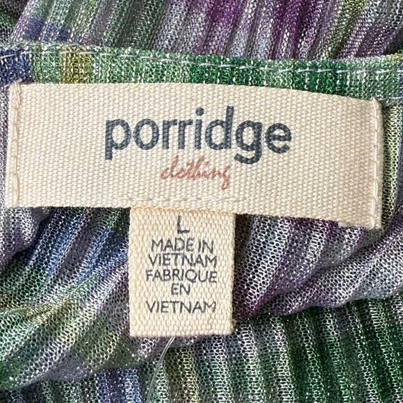 Anthropologie Porridge Sheer Plaid Metallic Top NWT Whimsy Twee Mod Retro L - Picture 5 of 8